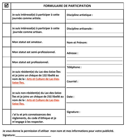 Formulaire de participationLuc